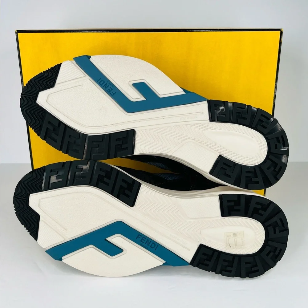 FENDI Flow FF Nylon Transparent Mix Media Logo Sneakers  UK 9 - US 10 - EU 43